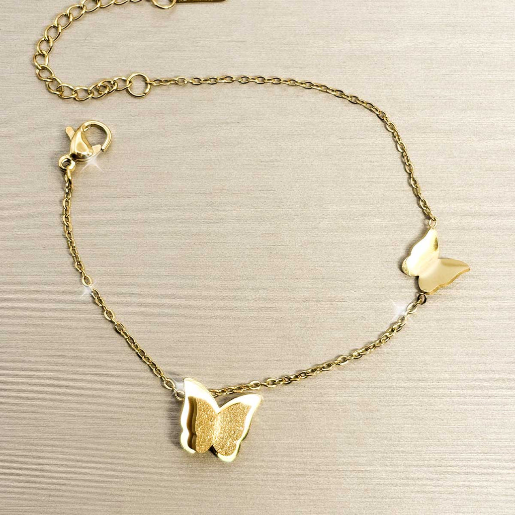 Goldfarbenes Schmetterling Armband