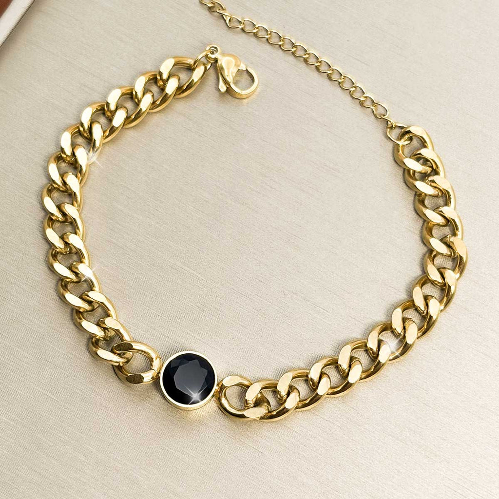 Goldfarbenes Panzerketten Armband