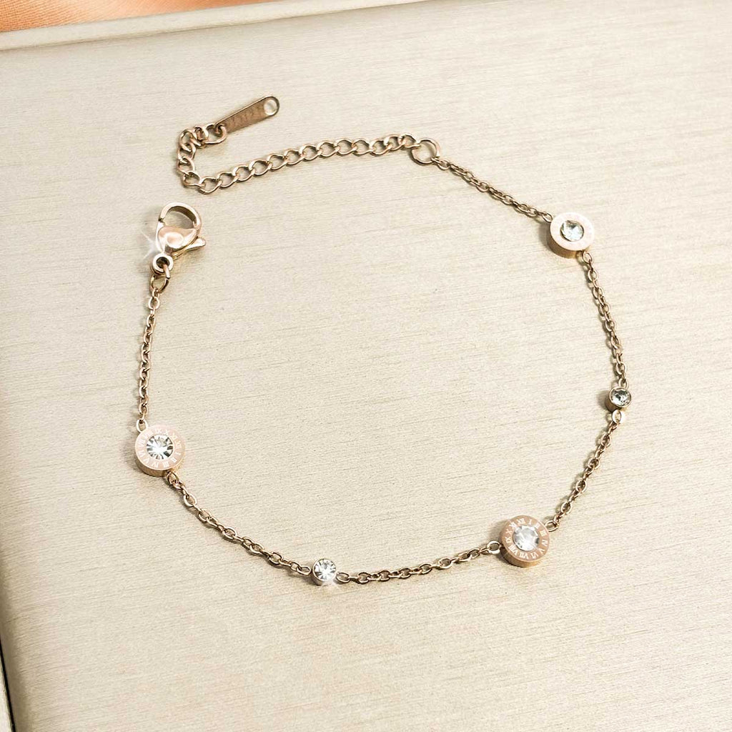Rosegoldfarbenes Zirkonia Armband