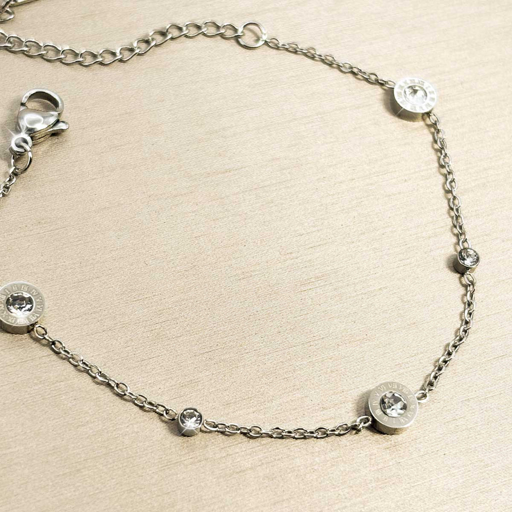 Silberfarbenes Zirkonia Armband
