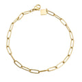 Goldfarbenes Damen-Armband aus Edelstahl mit minimalistisch-modernen, länglichen Kettengliedern, Hauptfoto