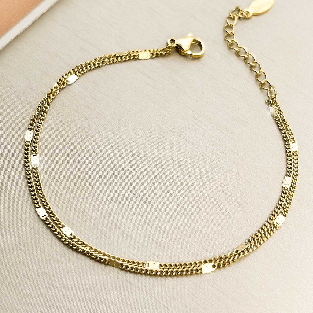 Goldfarbenes Duo Armband