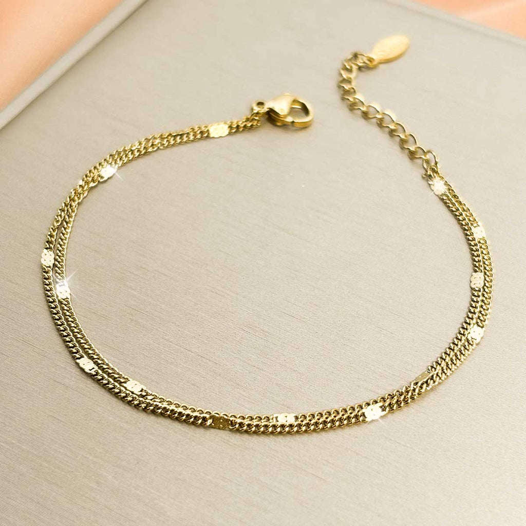 Goldfarbenes Duo Armband