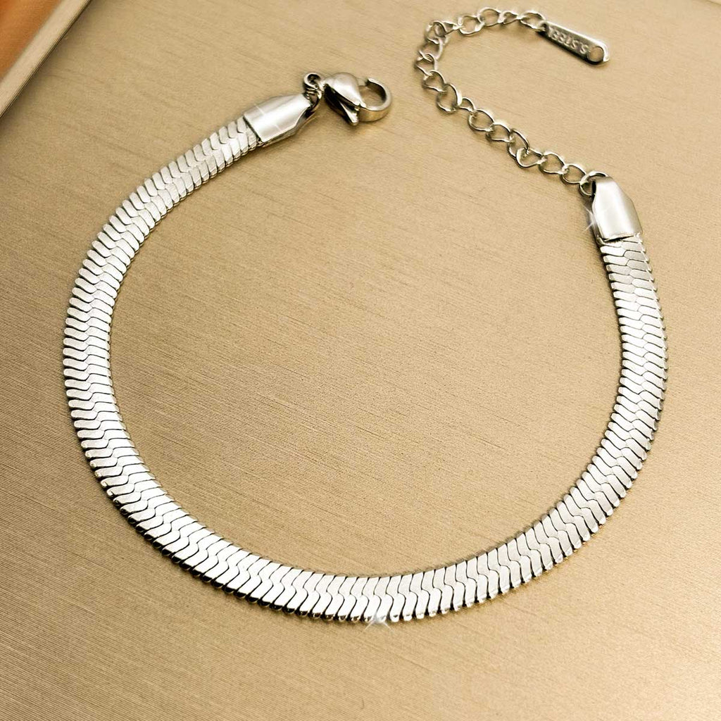 Silberfarbenes Snake Armband