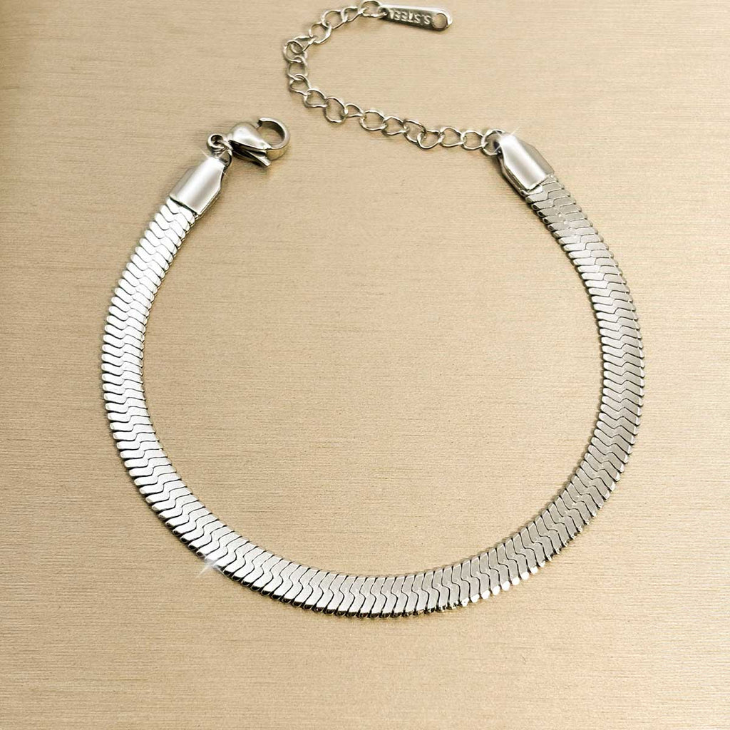 Silberfarbenes Snake Armband