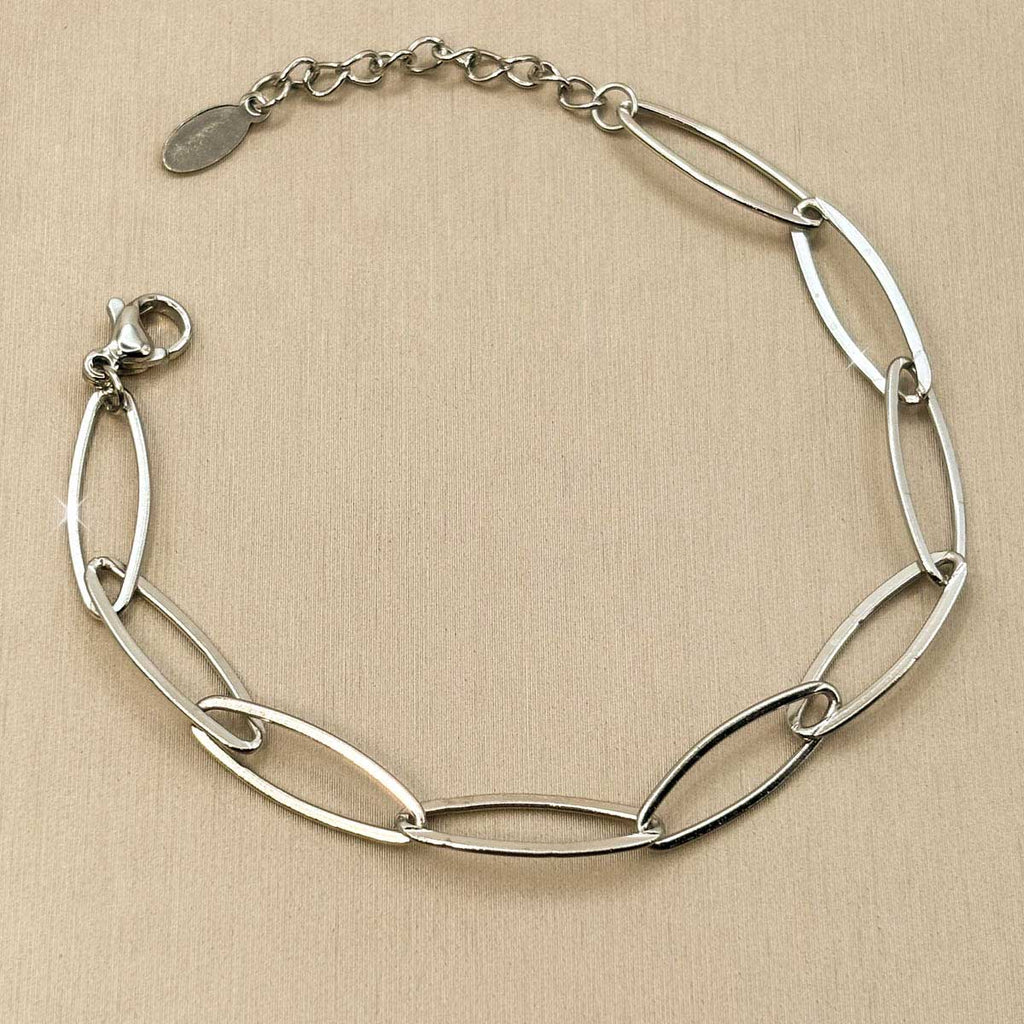 Silberfarbenes Glieder Armband