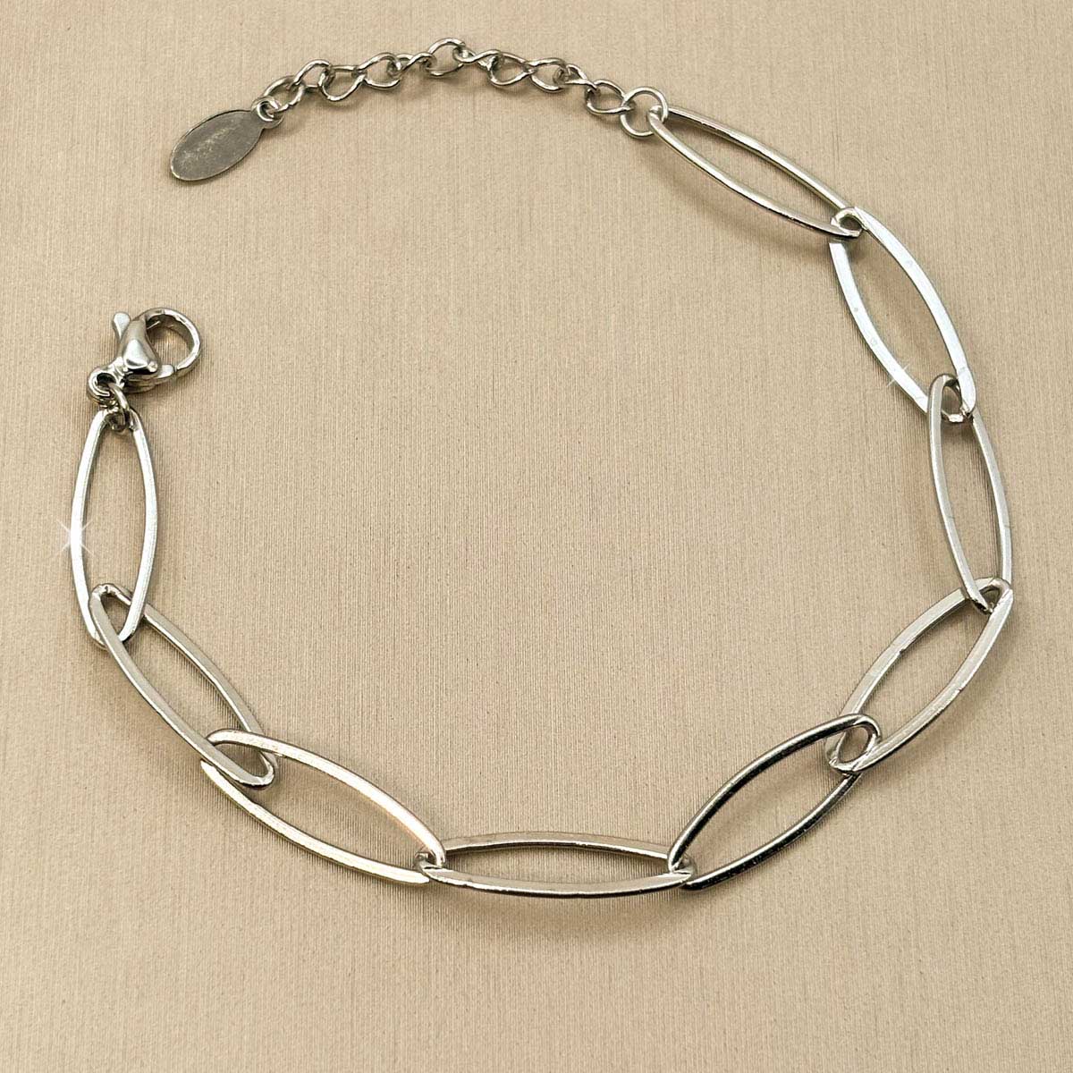 Silberfarbenes Glieder Armband