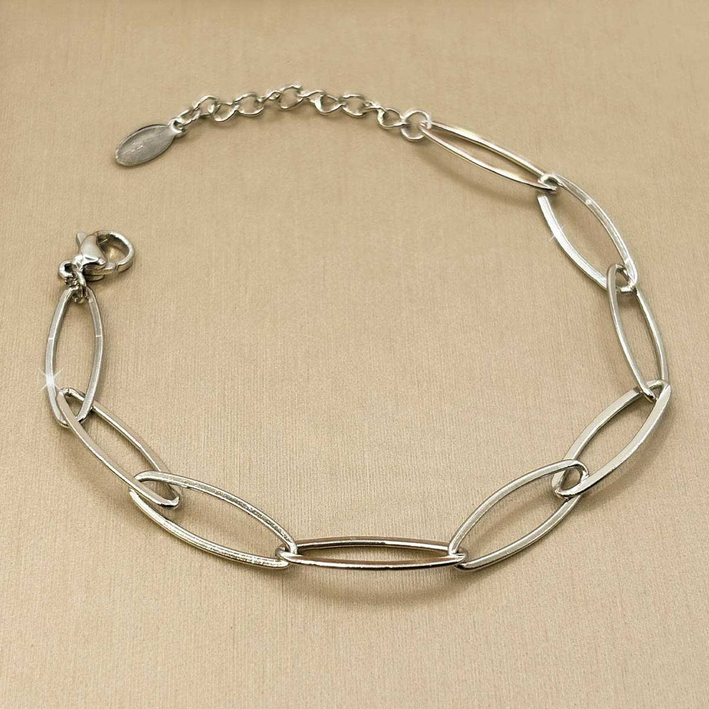 Silberfarbenes Glieder Armband