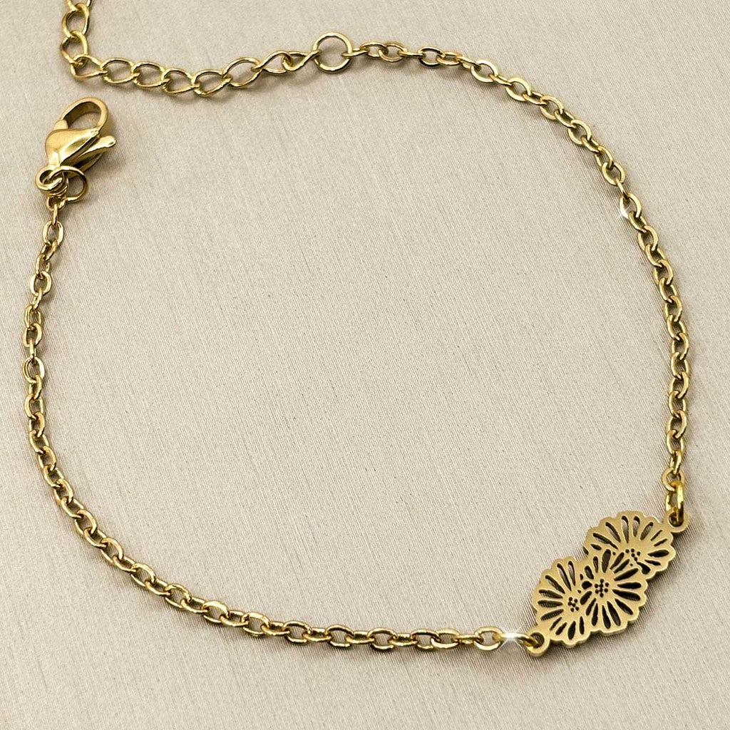 Doppel Blüten Armband