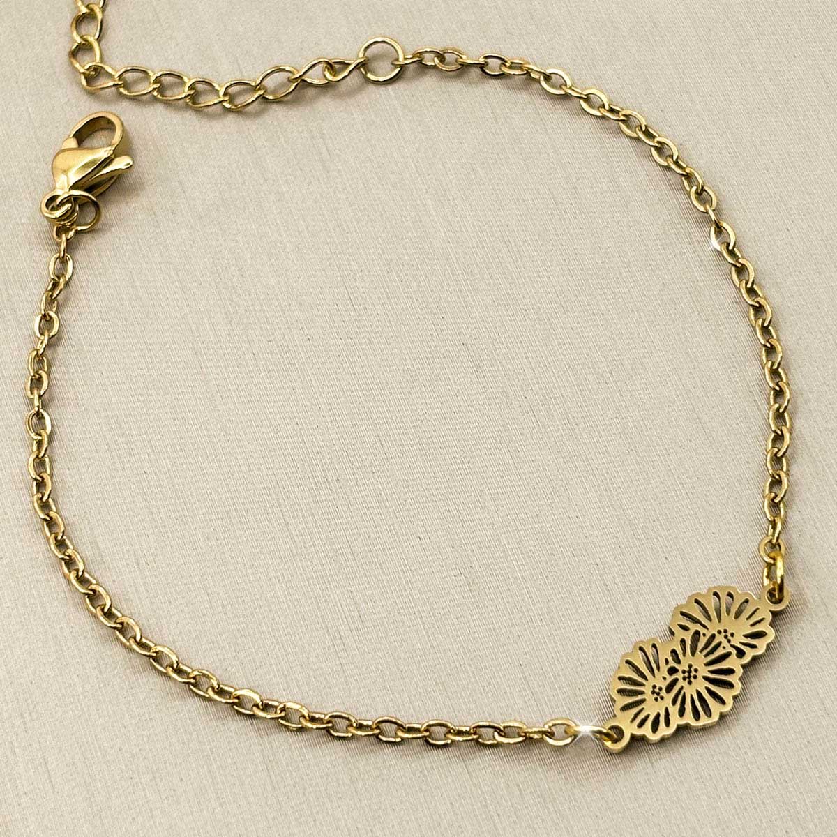 Doppel Blüten Armband