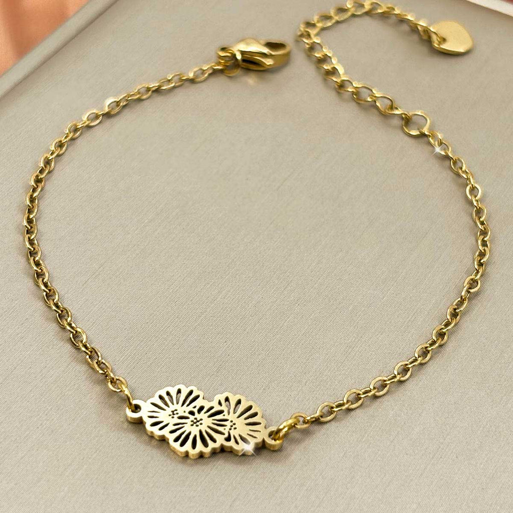 Doppel Blüten Armband