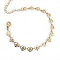 Goldfarbenes Damen-Armband aus Edelstahl mit Herz Anhängern, Hauptfoto