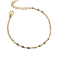 Goldfarbenes Damen-Armband aus Edelstahl aus feiner Kette, Hauptfoto