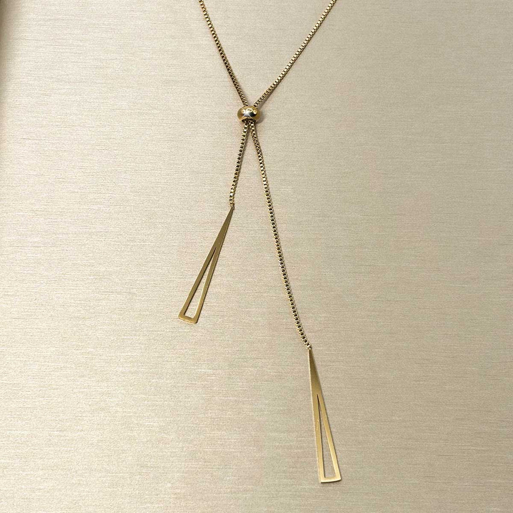 Goldfarbenes Y-Halskette