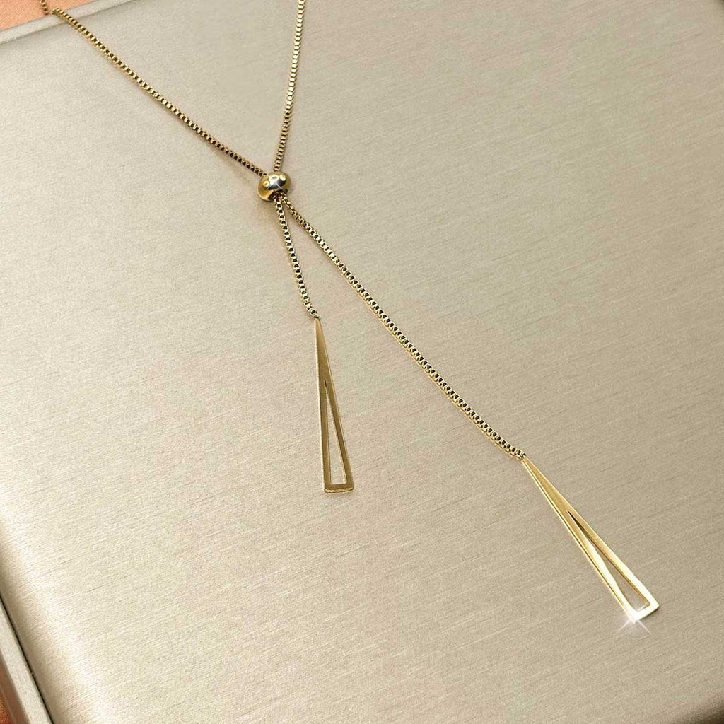 Goldfarbenes Y-Halskette