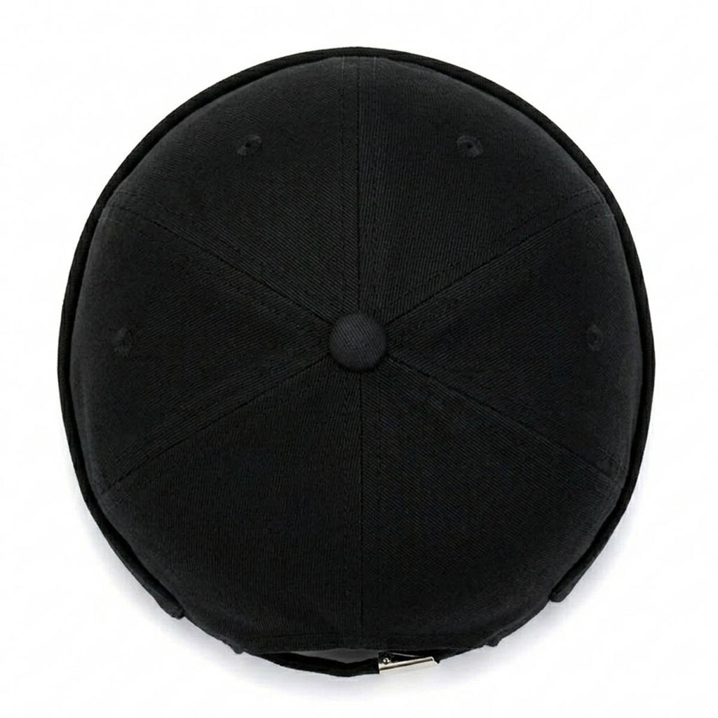 Schwarze NYC Docker Cap – Trendige Hafenmütze mit Stickerei Unisex