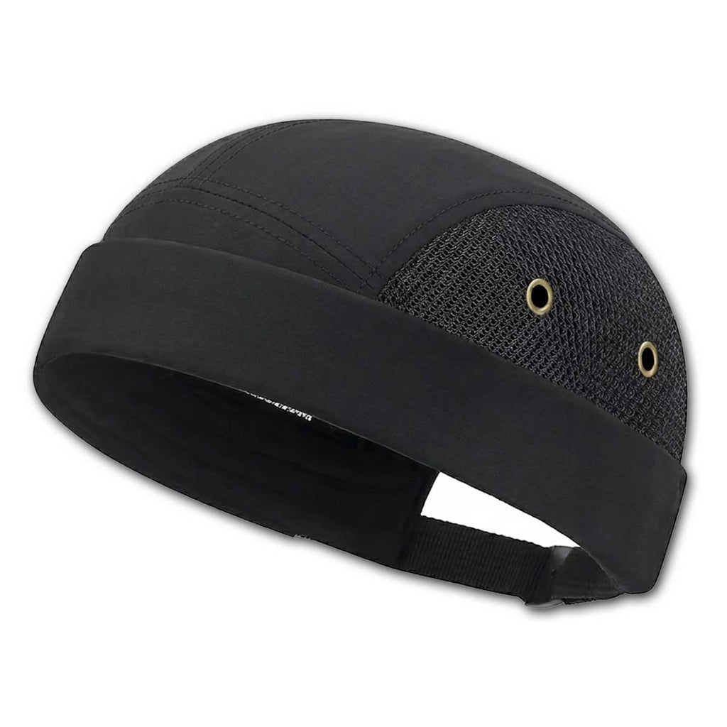 Schwarze Atmungsaktive Docker Cap – Luftige Hafenmütze mit Mesh Unisex