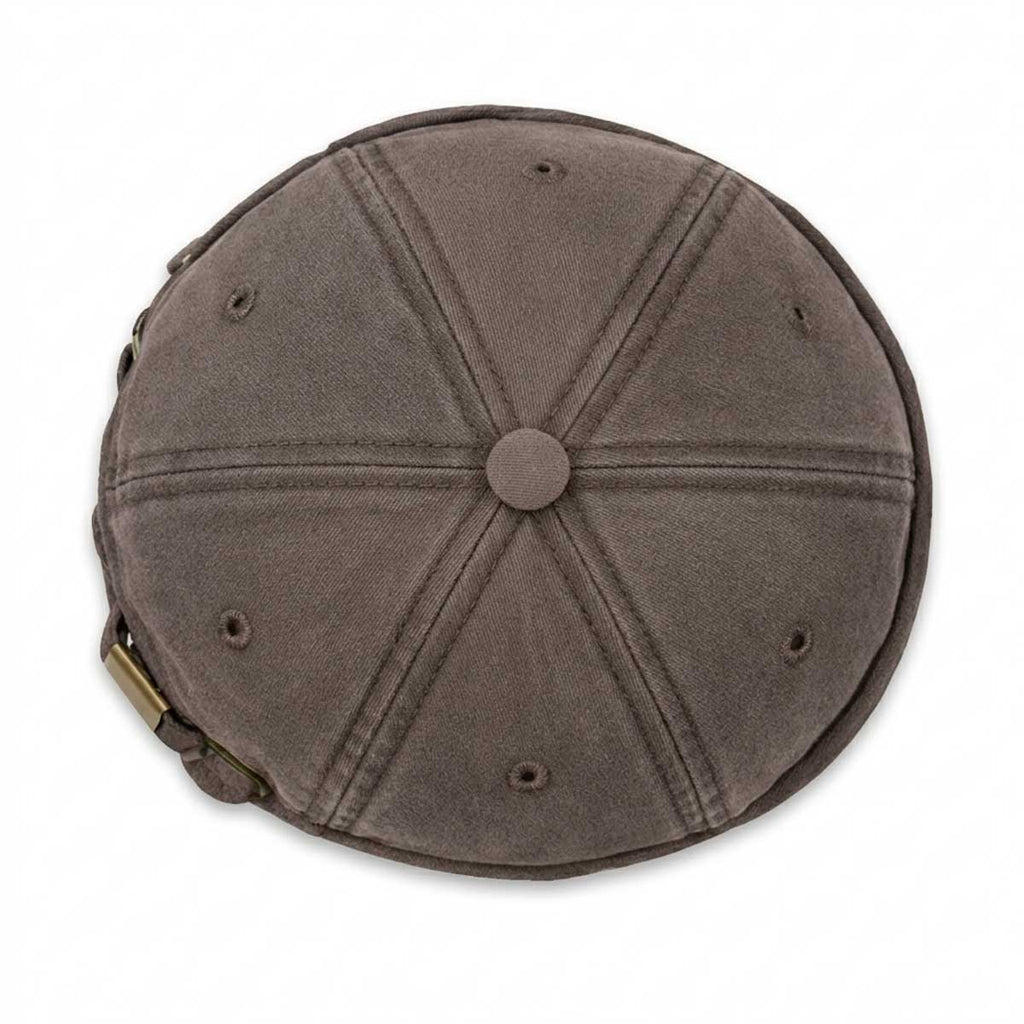Docker Cap Braun – Washed Hafenmütze aus Baumwolle