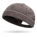Docker Cap Braun – Washed Hafenmütze aus Baumwolle
