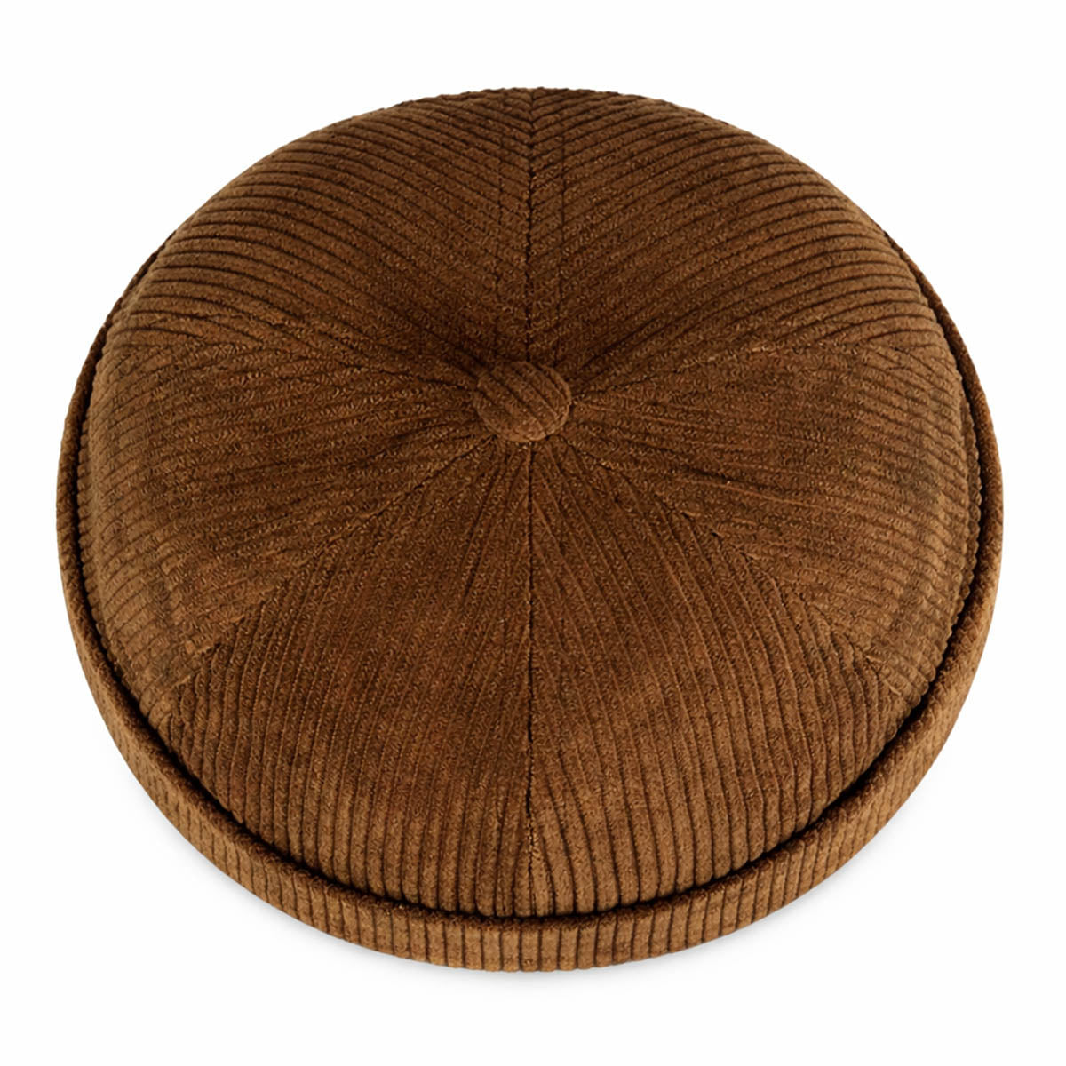 Braune Cord Docker Cap – Trendige Hafenmütze aus Kordsamt Unisex