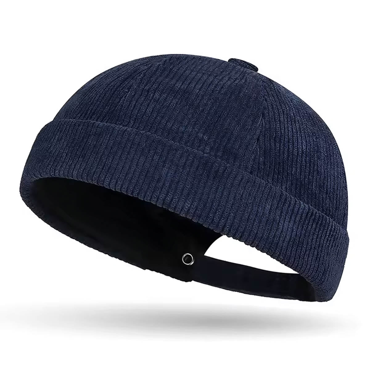 Navyblaue Cord Docker Cap – Trendige Hafenmütze aus Kordsamt Unisex