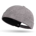Graue Cord Docker Cap – Trendige Hafenmütze aus Kordsamt Unisex
