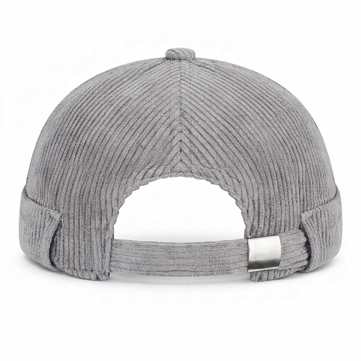 Graue Cord Docker Cap – Trendige Hafenmütze aus Kordsamt Unisex