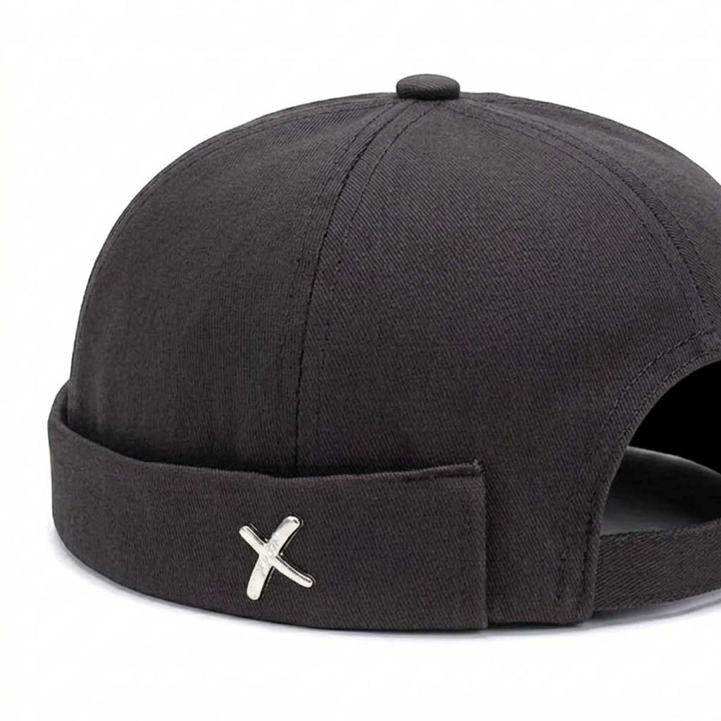 Docker Cap Mütze mit Emblem Grau