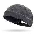 Docker Cap Dunkelgrau – Washed Hafenmütze aus Baumwolle