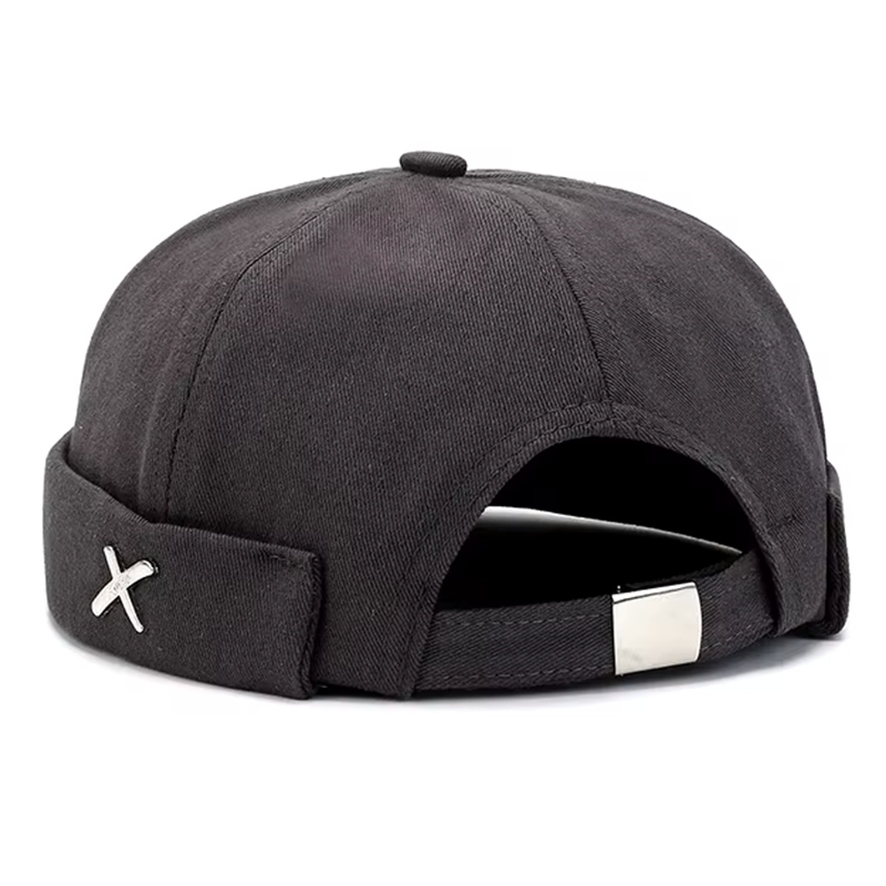 Docker Cap Mütze mit Emblem Grau