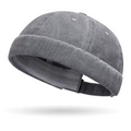 Docker Cap Hellgrau – Washed Hafenmütze aus Baumwolle