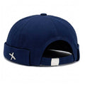 Marineblaue Docker Cap Damen Herren Seemannsmütze ohne Schirm