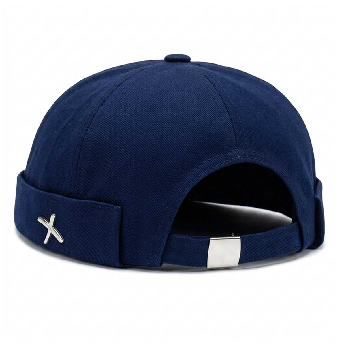 Marineblaue Docker Cap Damen Herren Seemannsmütze ohne Schirm