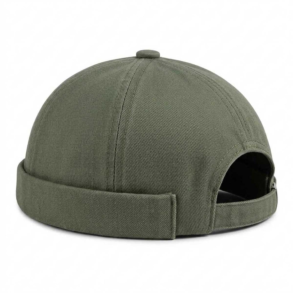 Atmungsaktive Docker Cap / Hafenmütze in Olivgrün – Unisex