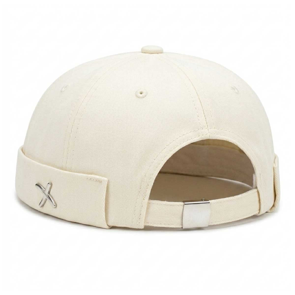 Docker Cap Mütze mit Emblem Creme Weiß