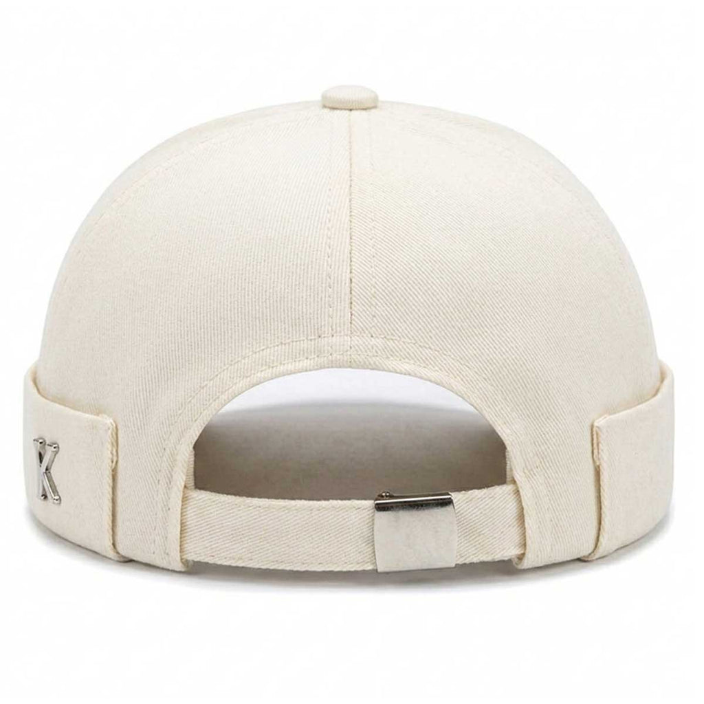 Docker Cap Mütze mit Emblem Creme Weiß
