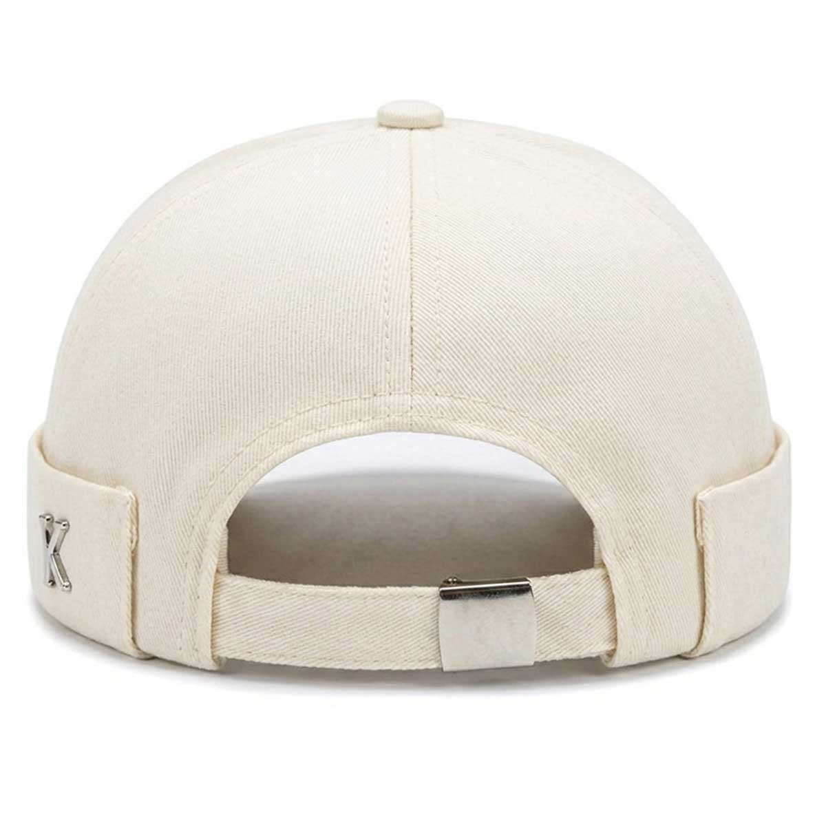 Docker Cap Mütze mit Emblem Creme Weiß